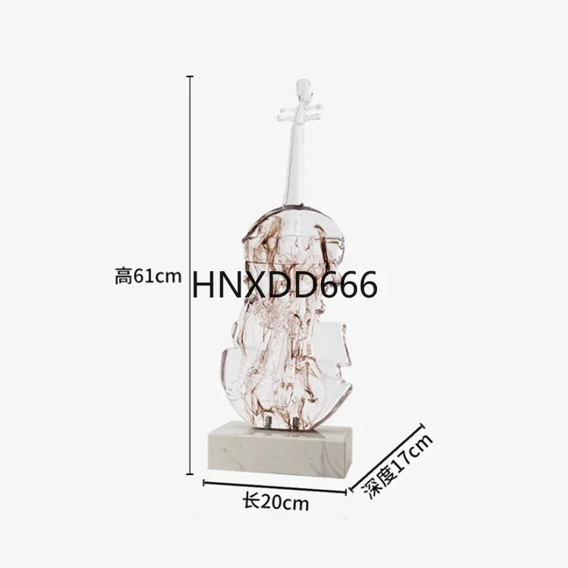 Escultura de música creativa nórdica, escultura de violín, artesanía de resina, decoración de ventana de exhibición para el hogar, accesorios de decoración del hogar de arte moderno