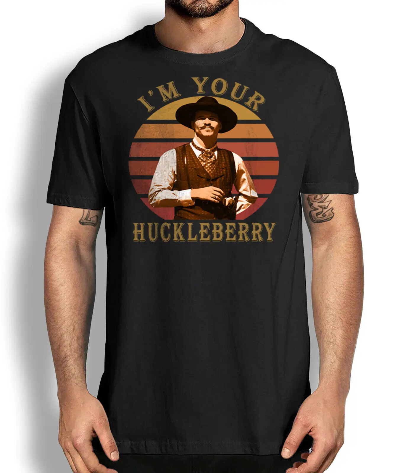 I'm Your Huckleberry Vintage T-shirt Doc Holiday Tombstone Graphic Tee Shirt