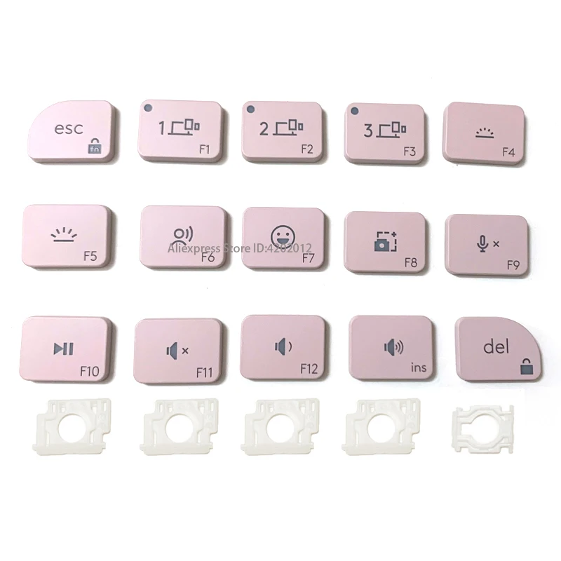 Replacement Keyboard Laptop KEY & Clips For Logitech Craft MX Keys Mini Pink Esc F1 F2 F3  F4 F5 F6 F7 F8 Cap Keycap And Hinge