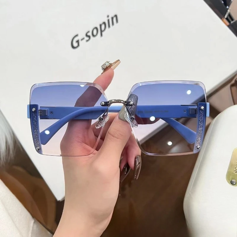 

​​2025 New Crystal Cut Edge Rimless Sunglasses UV400 Light Luxury for Women Men Driving Outdoor Fashion Unisex Free Shipping​​