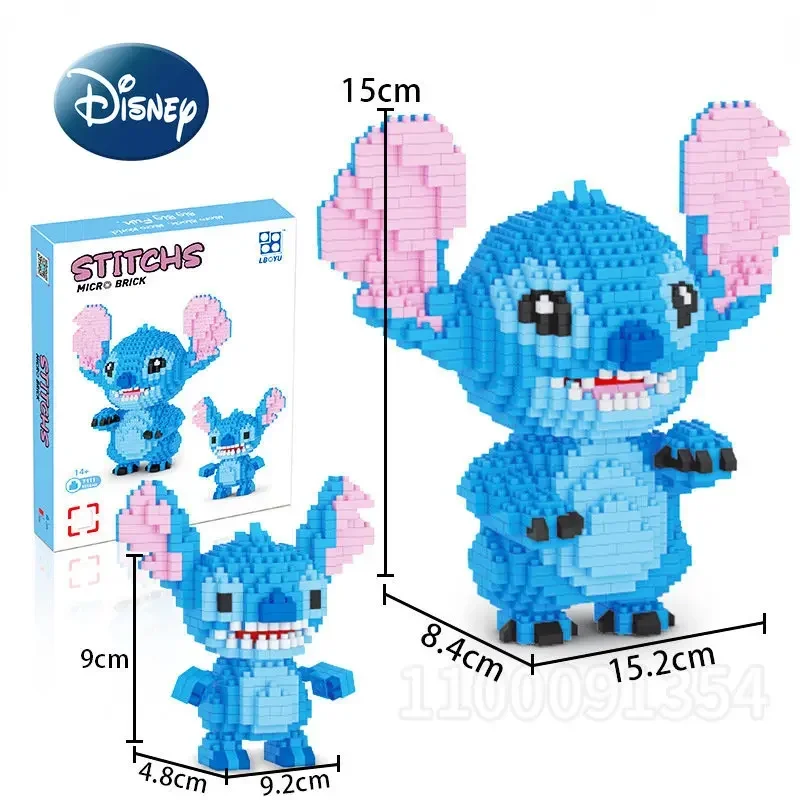 Disney\'s New Stitch Building Block Cartoon Puzzle puzzle Assembled Building Block 3D Toy Creation DIY Children\'s Toy Birthday Gi