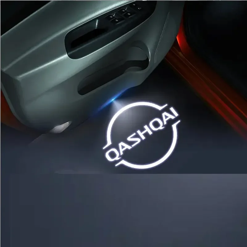 

2PCS Led Car Door Logo Light HD Laser Ghost Shadow Welcome Projector Lamps For Qashqai J10 J11 J12 Car Goods Accessories