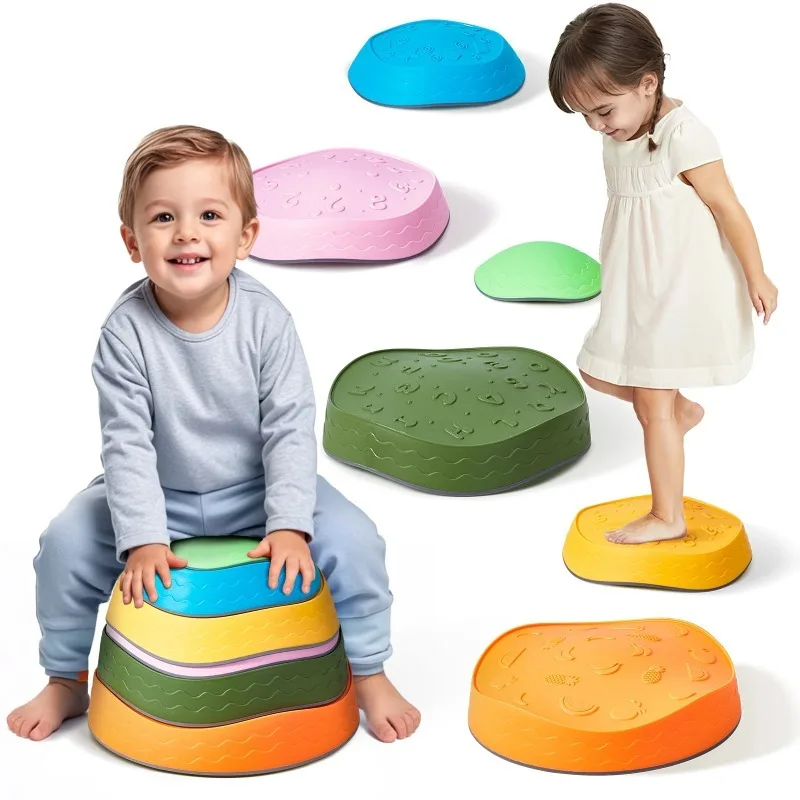 

【From China】 6 PCS Balance Stepping Stones Kids Sports Toys Training Sensorial Social Games for Children Indoor or Outdoor Play