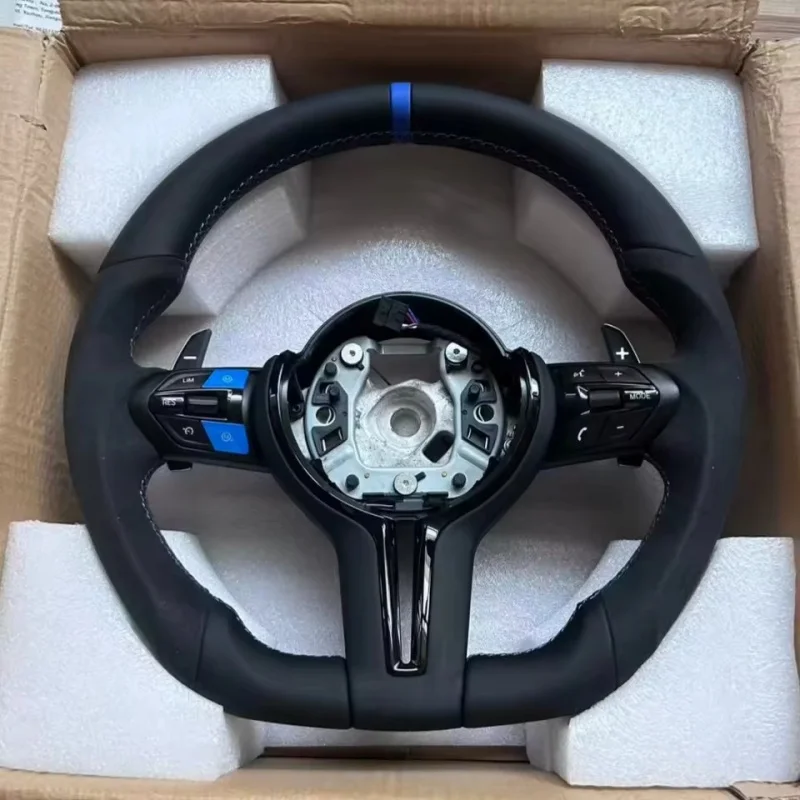 Customized Leather Car Steering Wheel For BMW F10 F20 E71 E90 E92 F30 F31 M3 F80 M4 F82 M5 F90 X6 F25 E F Series Steering WheeI