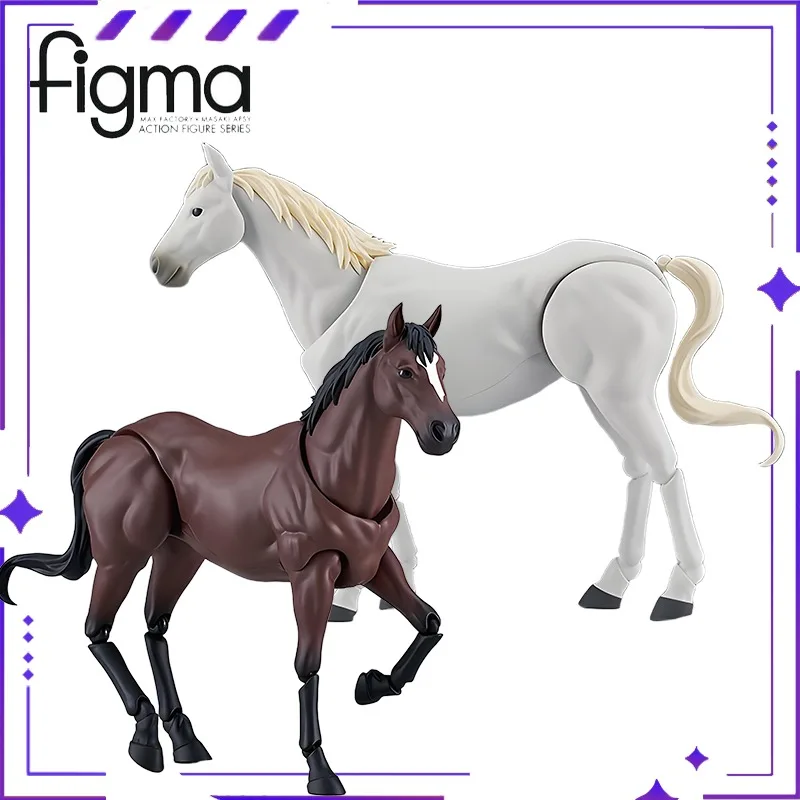 

Совершенно новая Spot Figma, оригинальная аутентичная серия Figma, дикая лошадь, белая, коричневая подвижная модель игрушки, коллекционный подарок для мальчиков