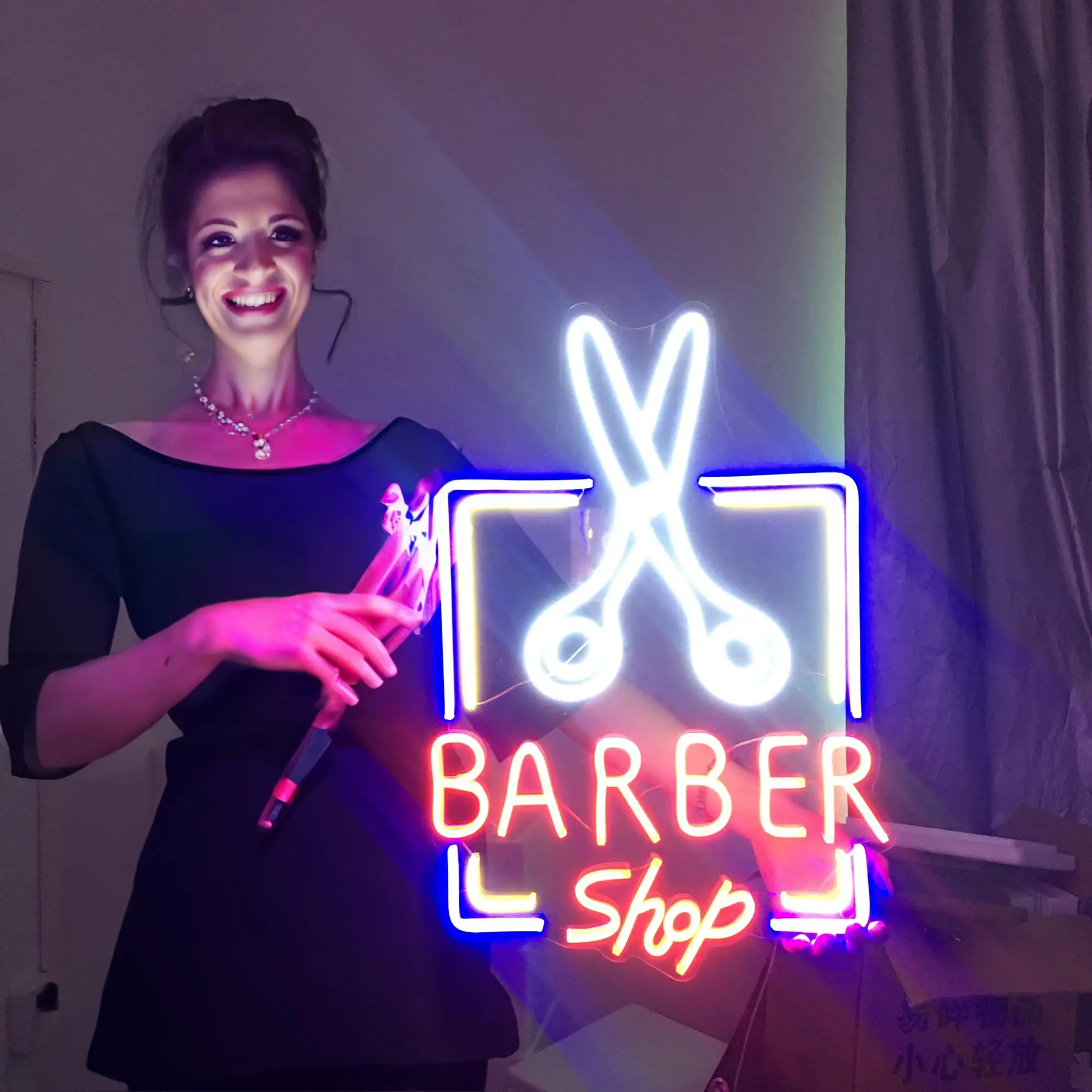 Hair Salon Neon Sign, Led Sign for Wall Haircut, Led Neon Sign for Barbershop Beauty Salon Decoration Commercial Sign