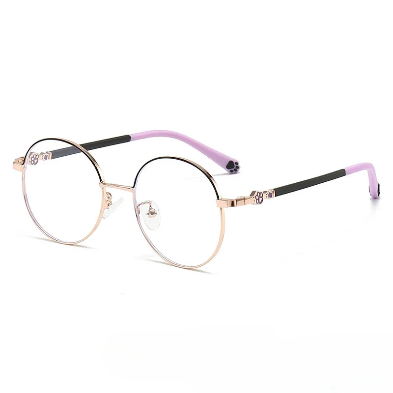 إطار نظارة ذو ملمس معدني مضاد للضوء الأزرق ومضاد للإشعاع نظارات كمبيوتر لطيفة على شكل مخلب قطة #5