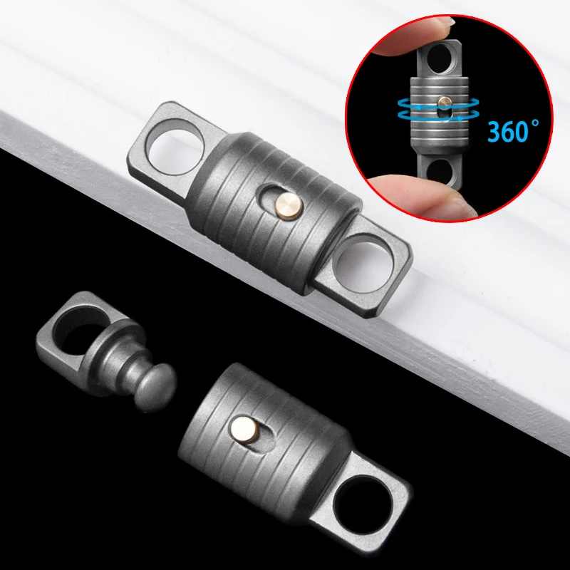 

TC4 Titanium Alloy Quickly Dismantle With Lock 360°Universal Ring Buckle, Outdoor Camping Portable Multifunctional Edc Keychain