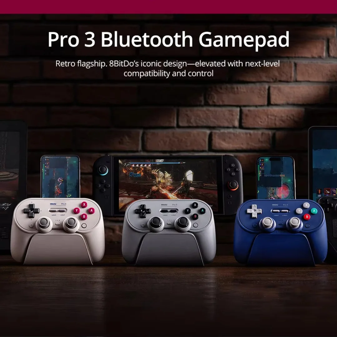 8BitDo Pro 3 Bluetooth Controller Wireless Gamepad TMR Joysticks for Nintendo Switch/Switch 2 Windows ANDROID iOS PC Controller