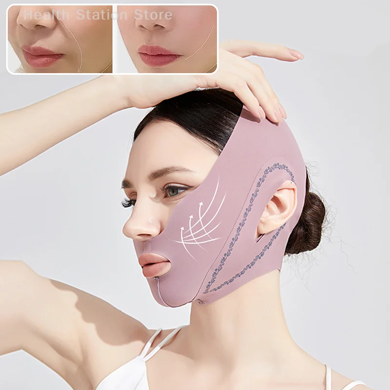 Kin Wang Afslankbandage V Shaper V-lijn Lifting Masker Volledig gezicht Lifting Anti Rimpel Band Band Slaapmasker Schoonheid Gezondheid