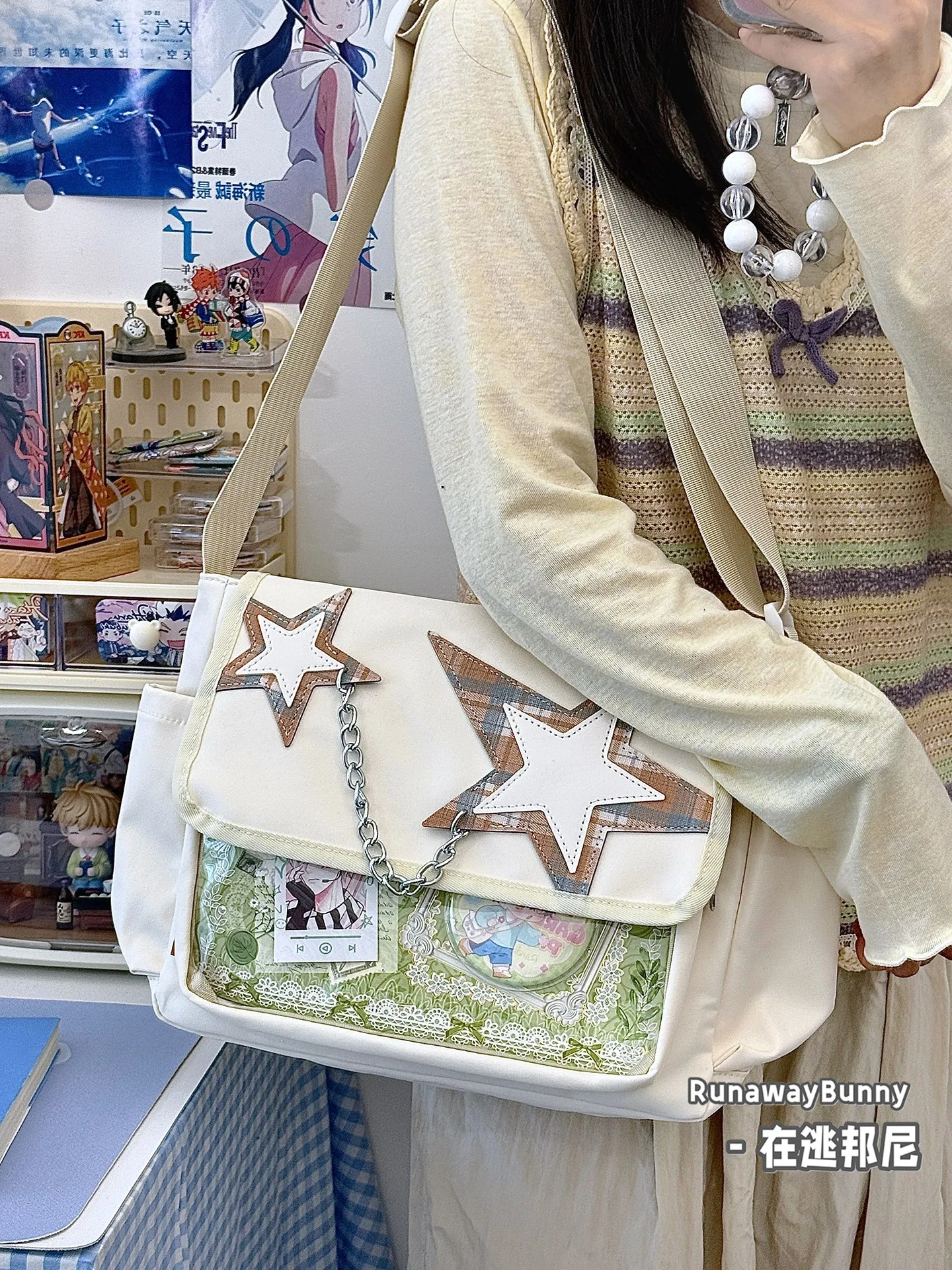Large-capacity Original Daily Basic Transparent Messenger Bag Millet Bar Tie Board Lta Bag Baby Bags Shoulder Messenger Bags