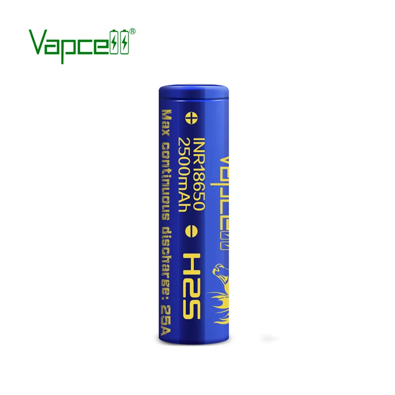 Vapcell Original H25 INR 18650 2500 mAh 25A 3.6V Battery High Discharge Rechargeable Lithium Batteries With Zipper Case For Dron