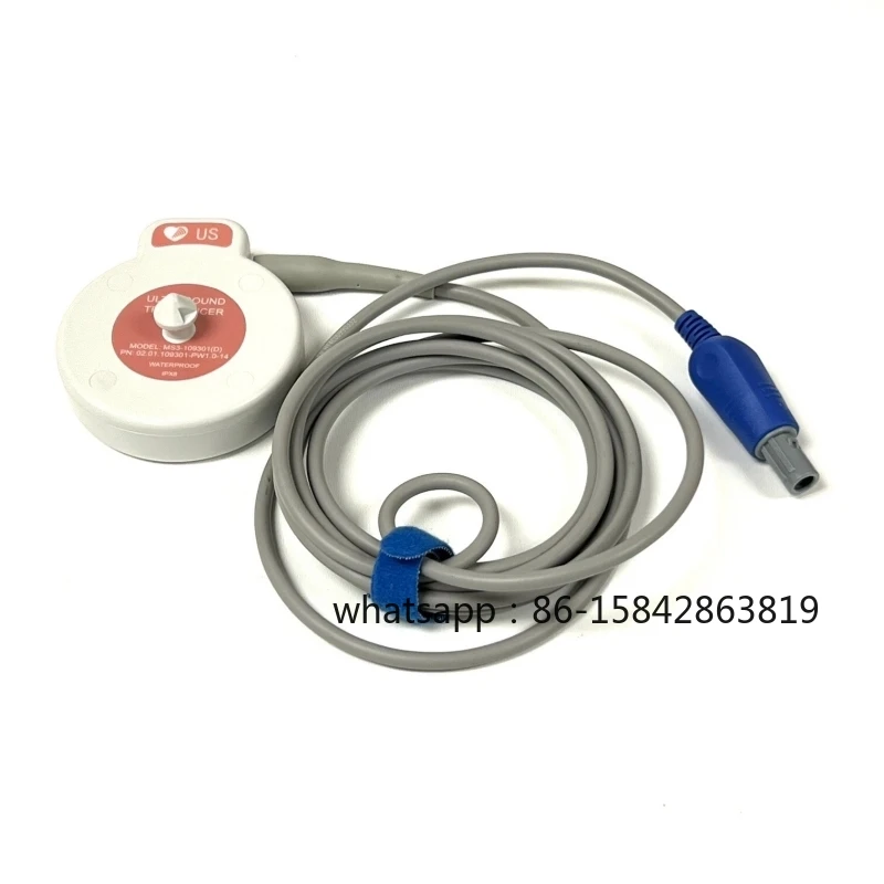 Edan Fetal TOCO Transducer Probe Pink for F2, F3, F6, MS3-109301(D) Original, Blue 4-Pin Plug