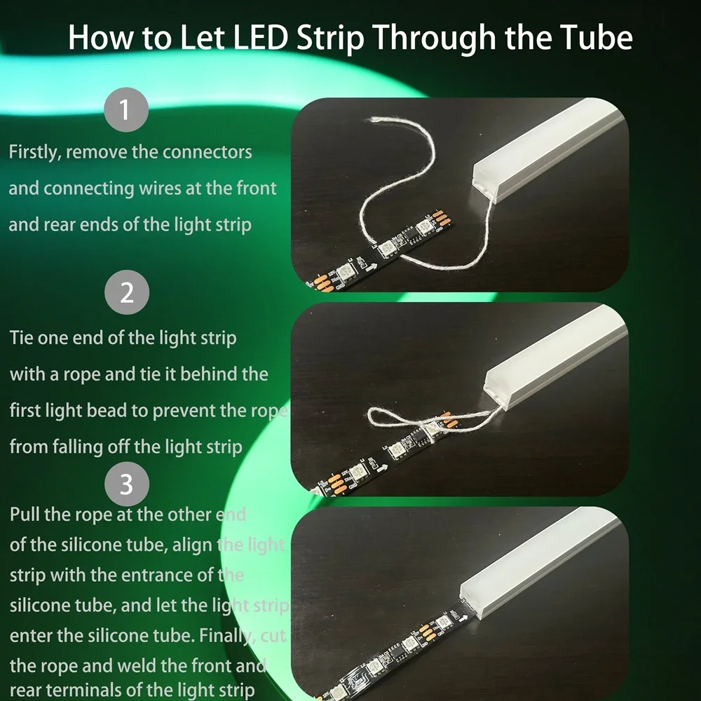 Ultra-Soft IP67 Waterproof WS2812B LED Neon Rope Silica Gel Tube for WS2813 WS2815 SK6812 RGB Led Strip for Outdoor Indoor Decor