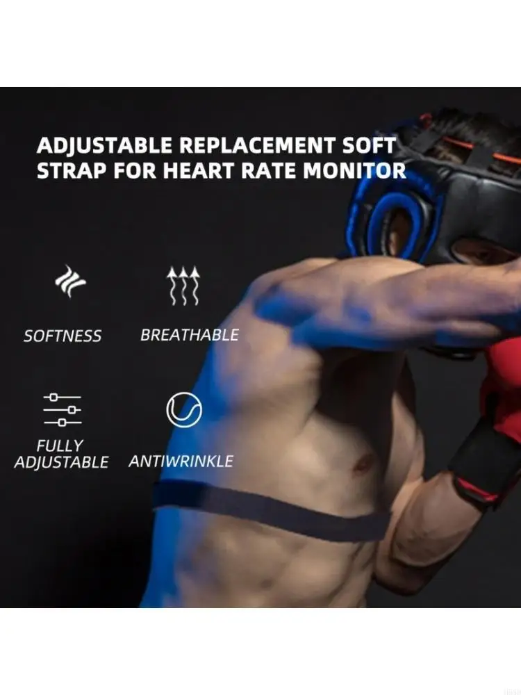 Replacement Chest Strap Heart Rate Monitors Replacement Belt Adjustable Silicone Belt Suitable for Fitness Trackers 