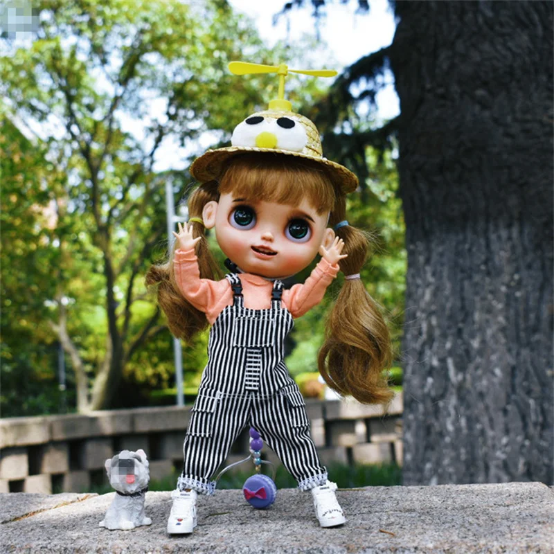 

BJD Doll clothes suitable for 1/6 size Blythes ob24 fashion new trend action figure overalls overalls for men and women pants