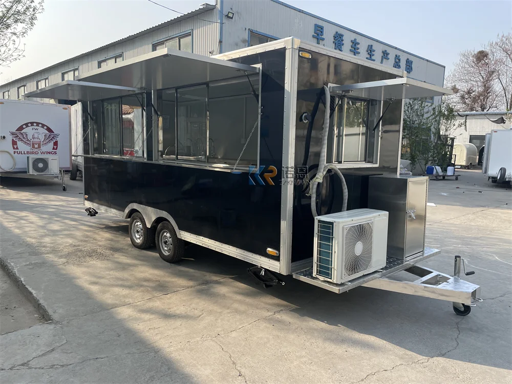 

Customized Street Mobile Fast Food Truck Trailer Fully Catering Equipment Pizza Food Cart Kiosk For Sale