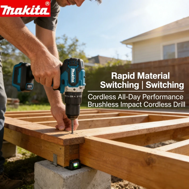 

Makita Professional DDF487 18V Lithium Electric Hand Drill: 13mm Rechargeable Cordless Tool (Bare Unit)