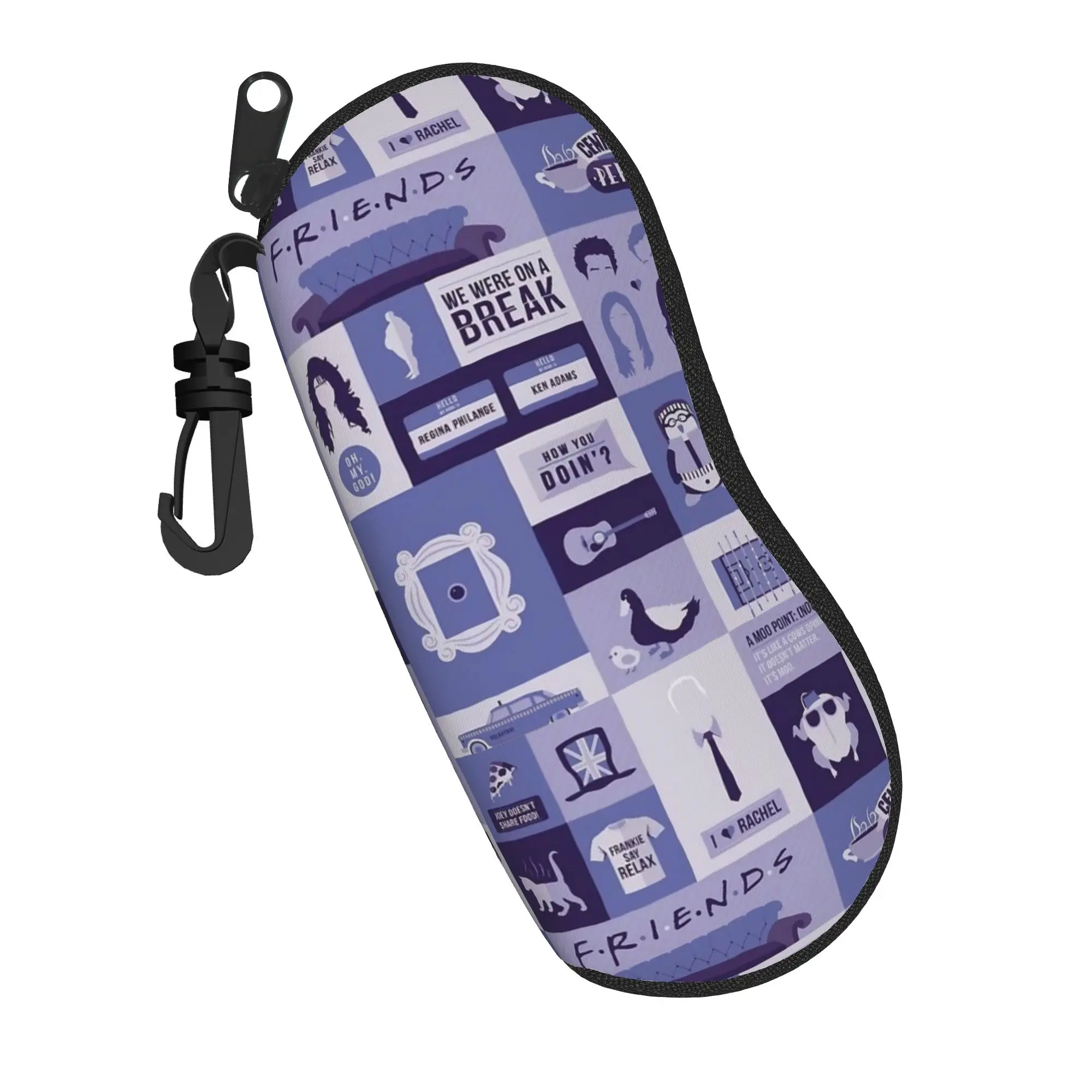 Cartoon Friends TV Show Glasses Case Unisex Printing Box Central Perk Eyeglasses Storage Box Protector Eyewear Container