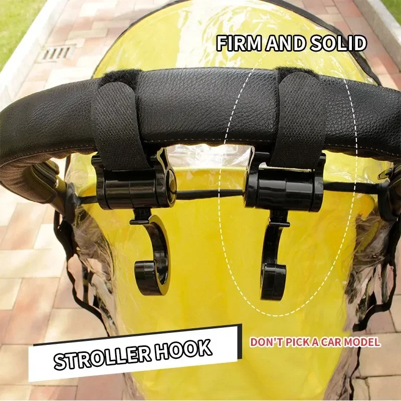 2 قطعة ملحقات عربة الأطفال الكرتونية درجة كبيرة هوك مظلة سيارة هوك وحلقة عربة هوك #4