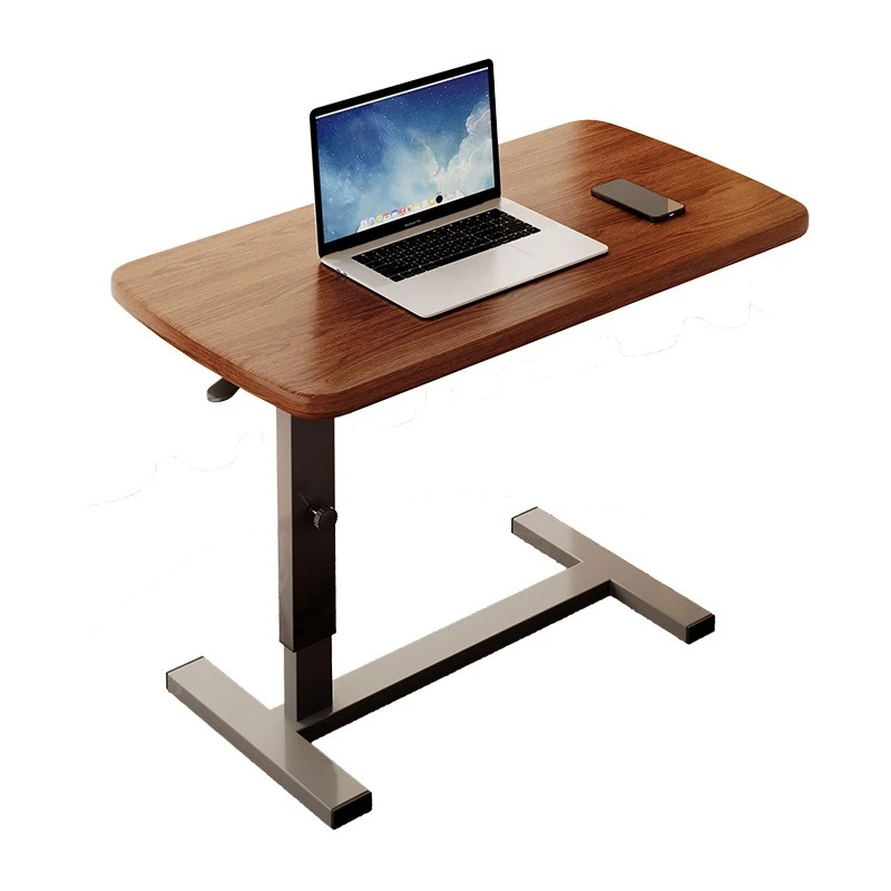 

Movable bedside table lifting computer desk bedroom home study desk solid wood folding office