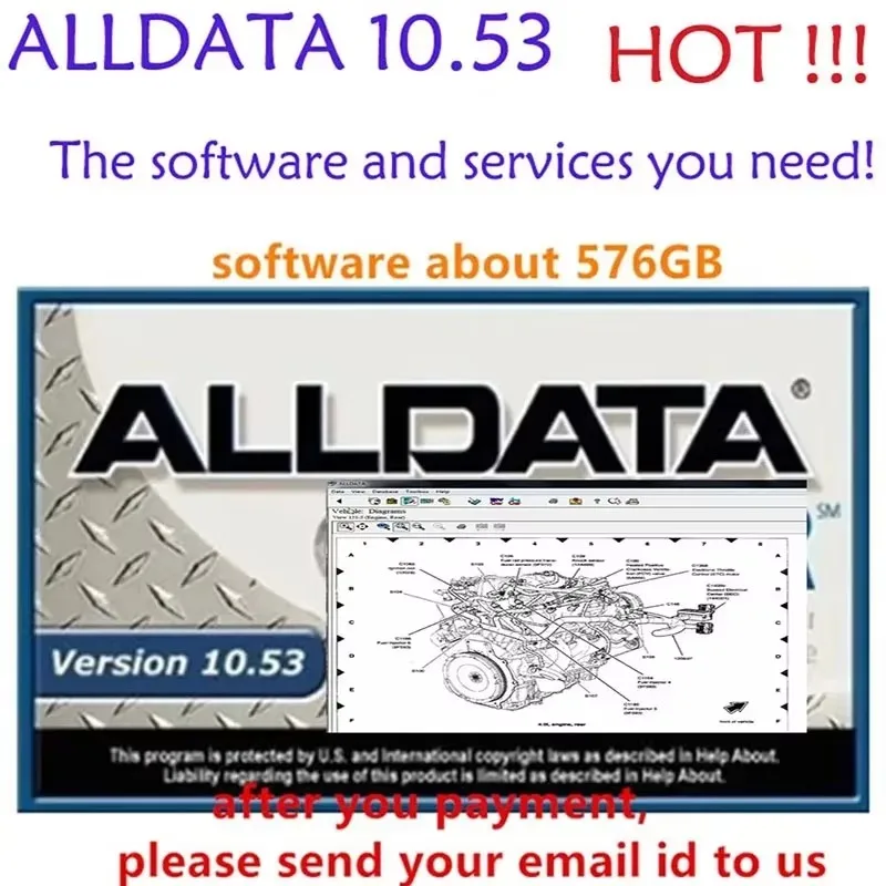 2024 Alldata 10.53 Automotive Diagnostic Software Provides All Data Technical Support for Cars and Trucks with Wiring Diagrams