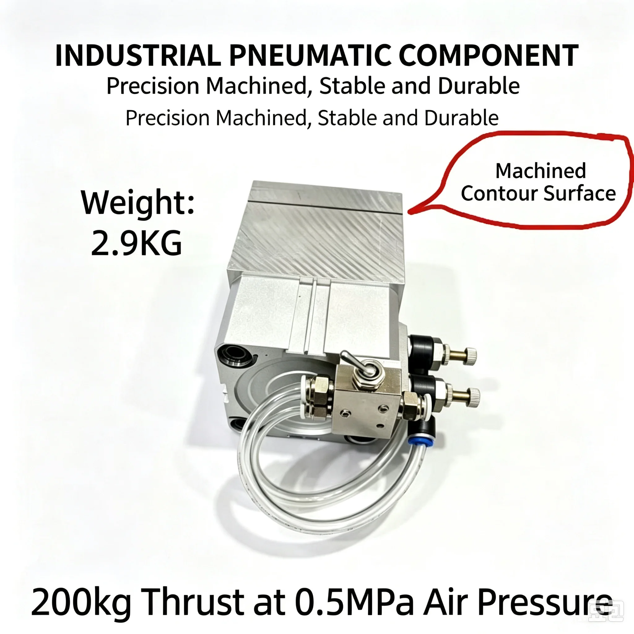 Pneumatic imitation flat mouth pliers, industrial automation component processing, metal precision vise fixtures