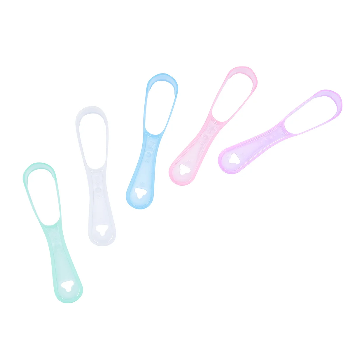 

10pcs Tongue Scraper Food Grade Plastic Reusable Tongue Cleaner For Bad Breath Removes 95% Mouth Odor Dual-Sided For Men Women