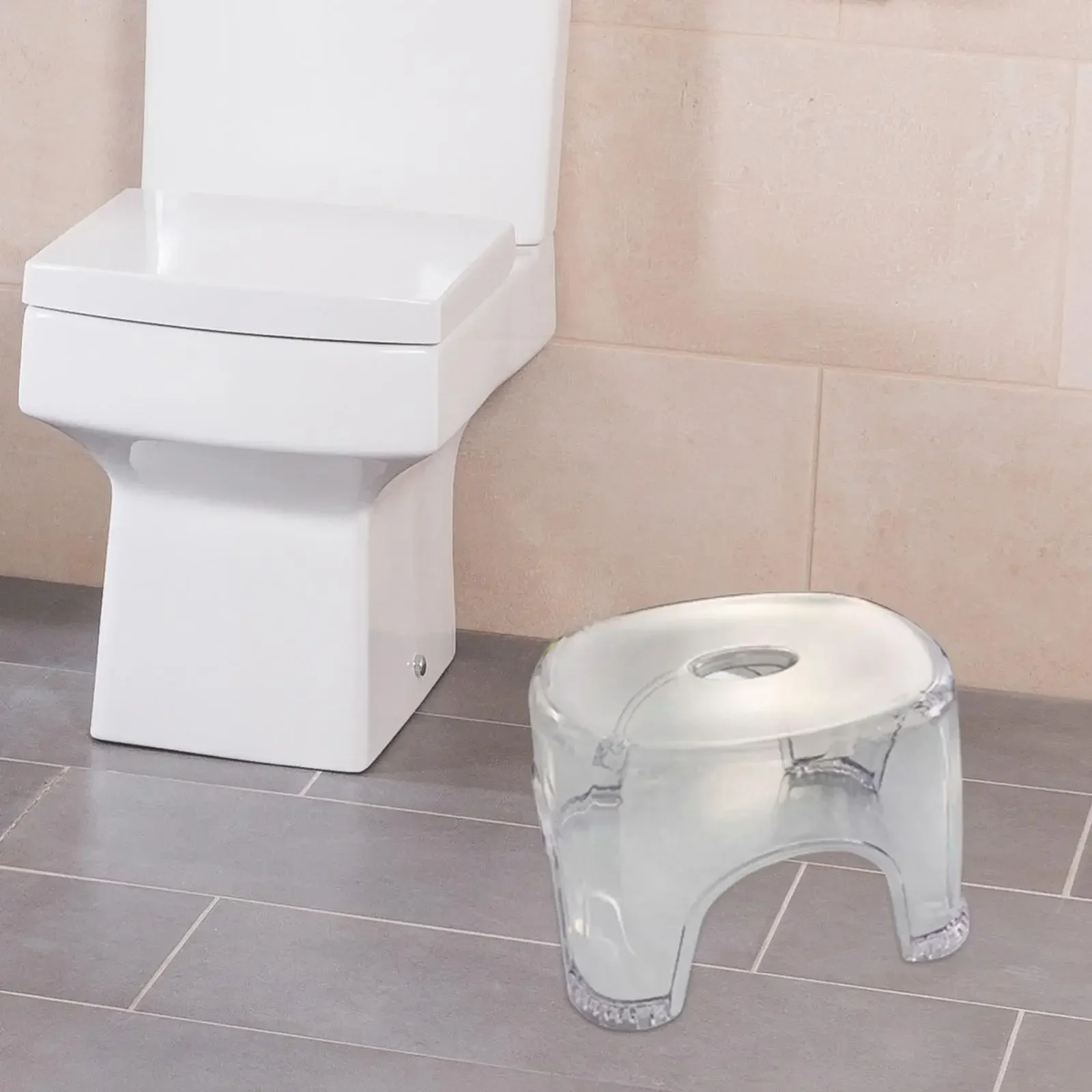Anti Slip Stool, Transparent Small Stool, Acrylic Bathroom, Shower, Home, Living Room, Bathroom, Simple Modern Furniture