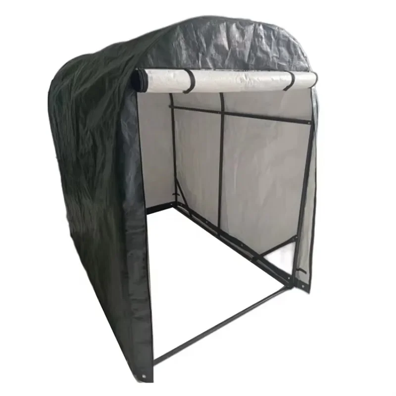 Heavy Duty Portable Storage Shed Shelter Bicycle Tent  Camper with Roll-up Zipper Door