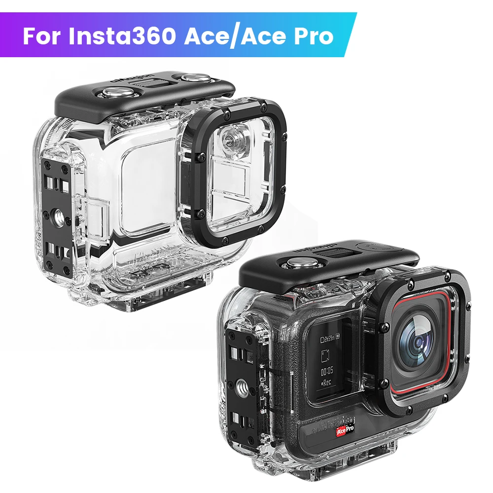 

Водонепроницаемый корпус 60 м для Insta360 Ace/Insta360 Ace Pro, защитный водонепроницаемый корпус для дайвинга, аксессуары для спортивной камеры