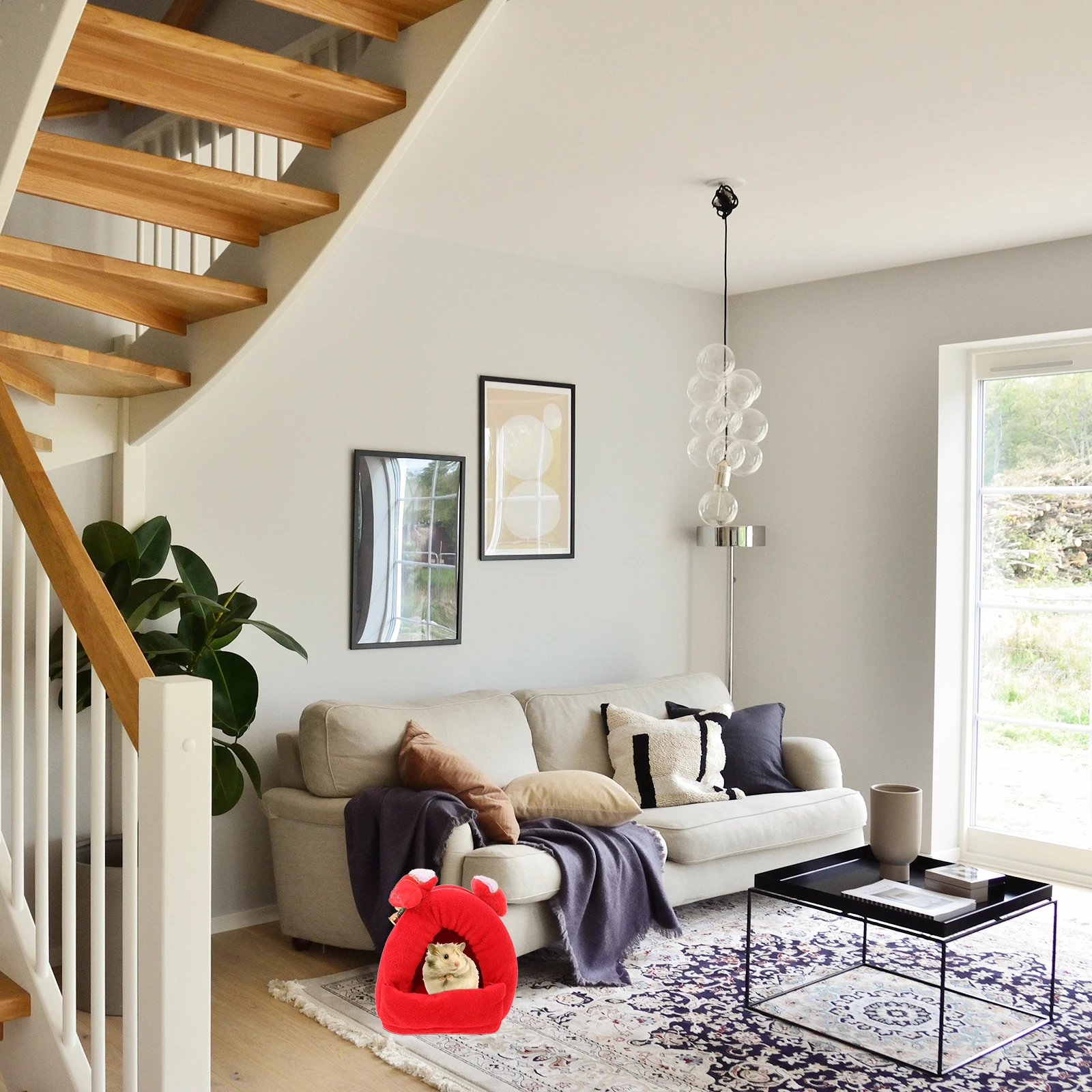 

1Pcs Winter Warm Pet Bed House Durable Cozy Hamster Nest Squirrel Resting Shelter Small Pet Supply Hamster House Bed