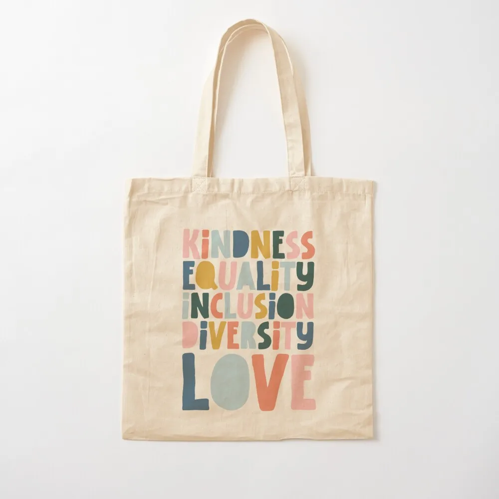 Kindness Equality Inclusion Diversity Love Tote Bag Handbags large tote bag bag luxury women Shopping bags