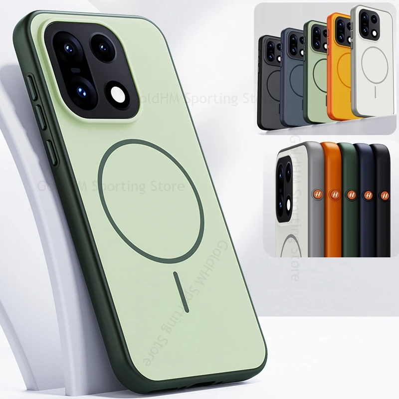 

Skin Feel For Magsafe Case For OnePlus 15 5G Magsafing Magnetic Wireless Charging Cover For Oneplus 15 CPH2745 Shockproof Cover