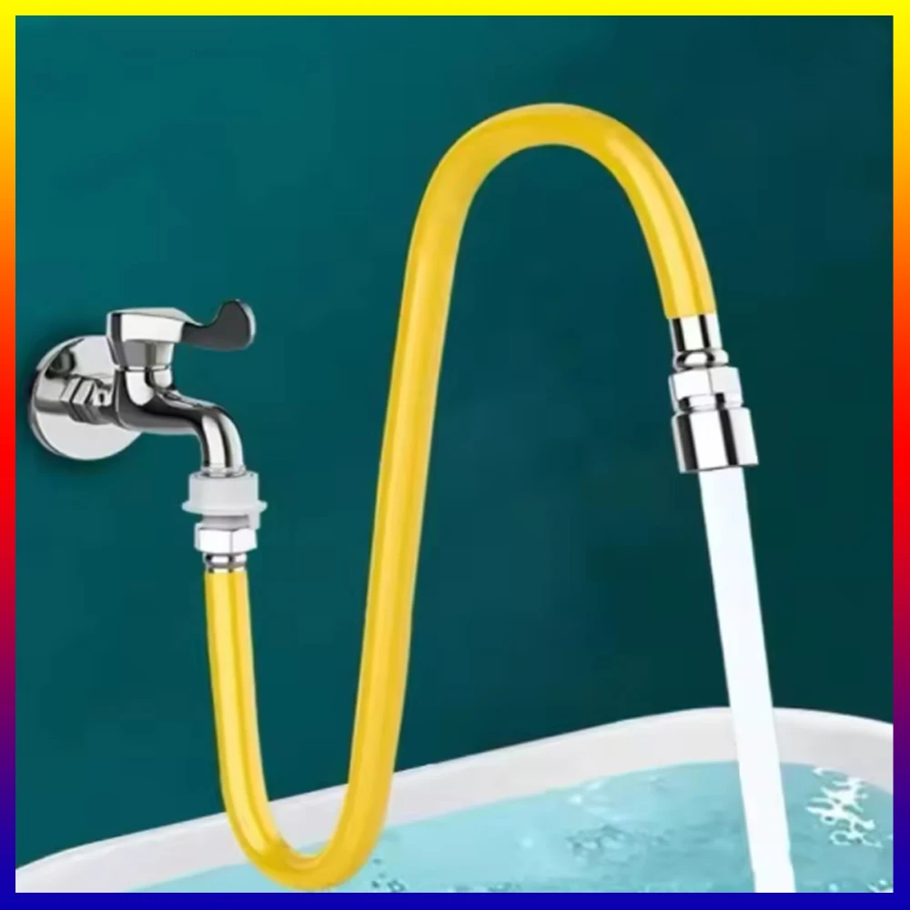 Verstellbarer Wasserhahn-Verlängerungsschlauch aus verdicktem 304-Edelstahl, biegsam, spritzwassergeschützt, Verlängerungsrohr-Adapter – Detail 4