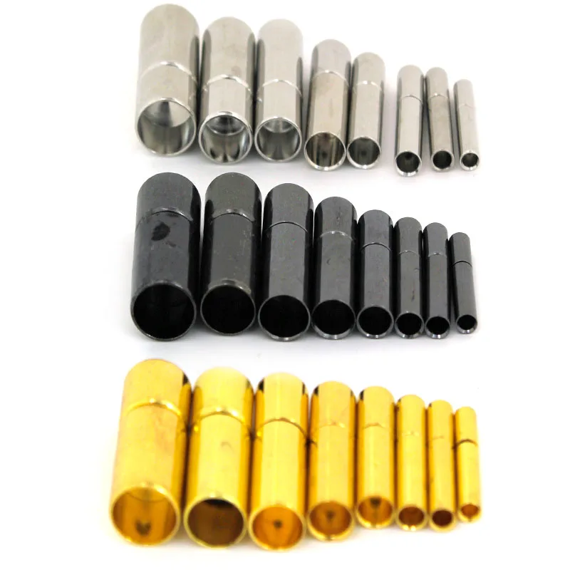 10 Stück Kupfer-Schnallen-Endkappen, Bajonettverschluss für Schmuck, 2 3 4 5 6 8 mm, Kordelverschluss, DIY-Armband, Halskette, Schmuckzubehör – Detail 2