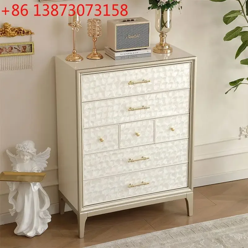 

Solid wood chest, entrance cabinet, simple modern shell, seven chest cabinets