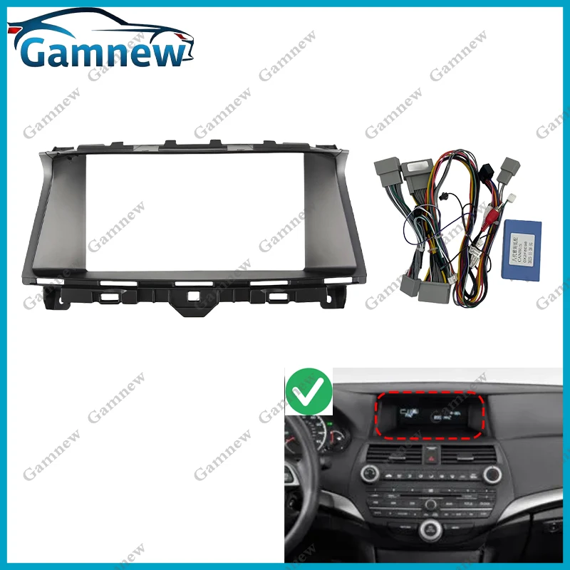 9 Inch Car Fascia Frame Adapter Canbus Box For Honda Accord 8 8TH Crosstour Android Radio Audio Dash Fitting Panel Kit