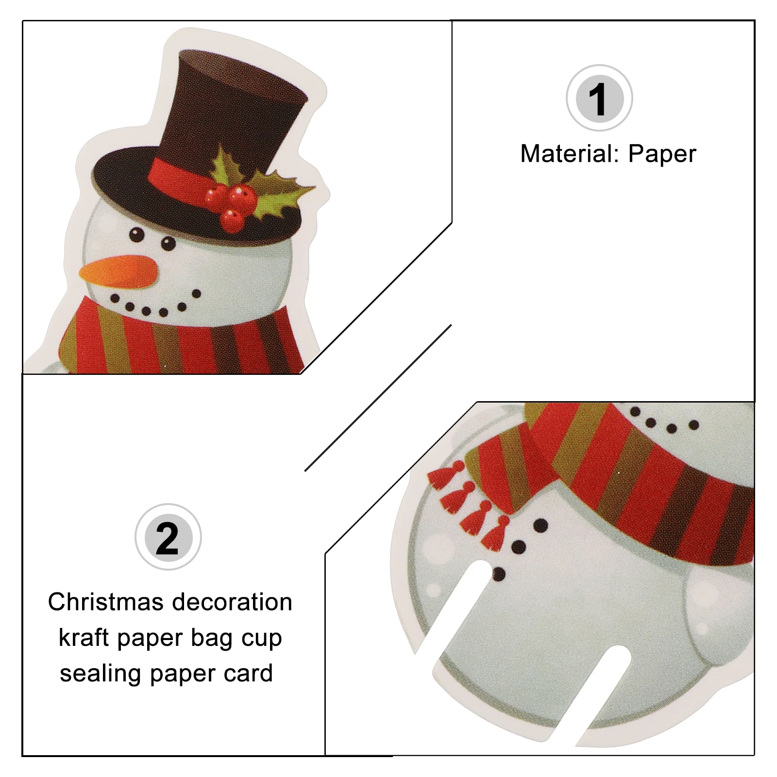 

50 Pcs Table Number Cards Party Decorations Christmas Supplies Safe Quality Paper Material Festive Design