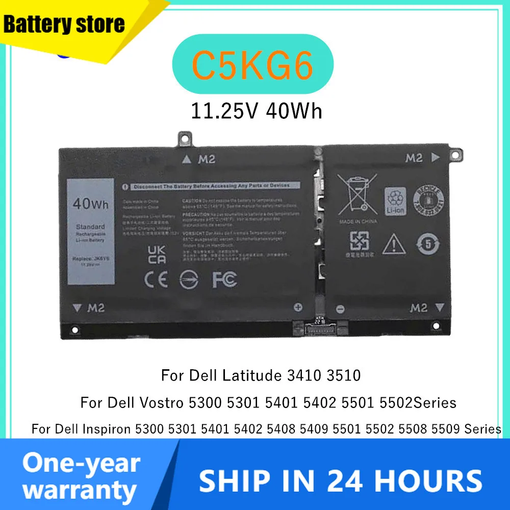 Laptop Battery for Dell Latitude 3410 3510 for Vostro 5300 5301 5401 5402 5501 5502 Series C5KG6 CF5RH JK6Y6 K3N6W 5NDNH
