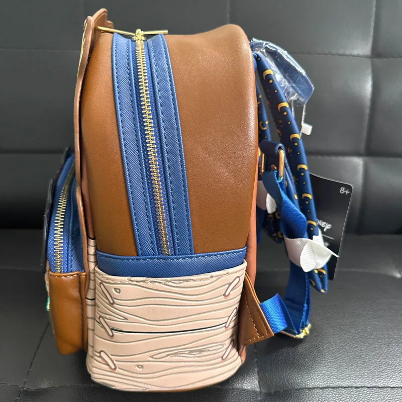 Mochila con estampado Loungefly de Disney Stitch Sleep, bonita mochila periférica de anime, bolsa de ocio para niños, novedad de 2025