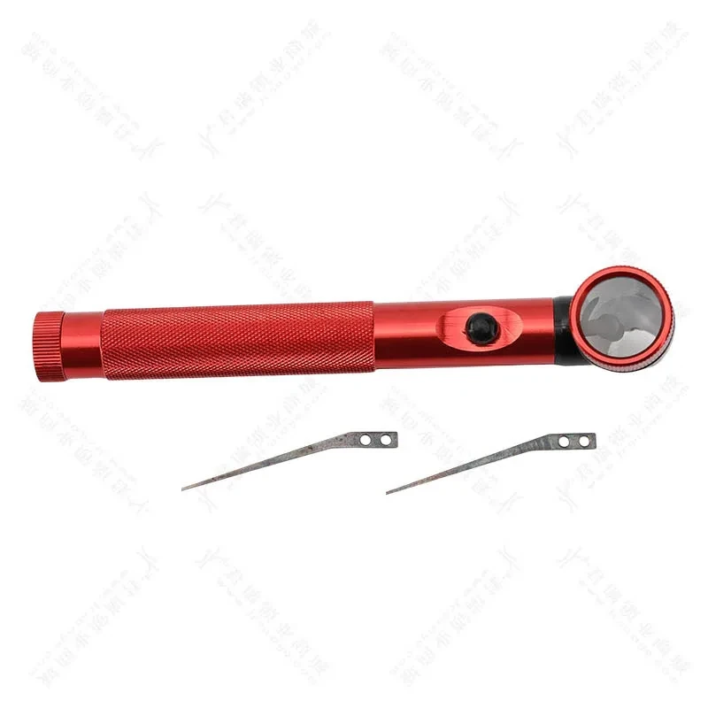 FOR Boutique Needle shifting tool Red with 2 straight needles with lamp magnifying glass