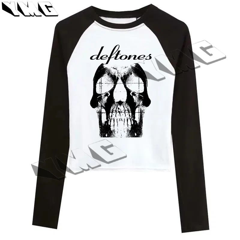 

Уличная футболка, осенняя футболка с длинными рукавами в стиле ретро в стиле рок, повседневная футболка в стиле ретро, готическая футболка с длинными рукавами и принтом черепа