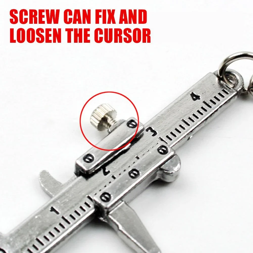 Portable Mini Caliper Tools Zinc Alloy Vernier Caliper 0-40mm Keychain Measuring Compact for Household Tool