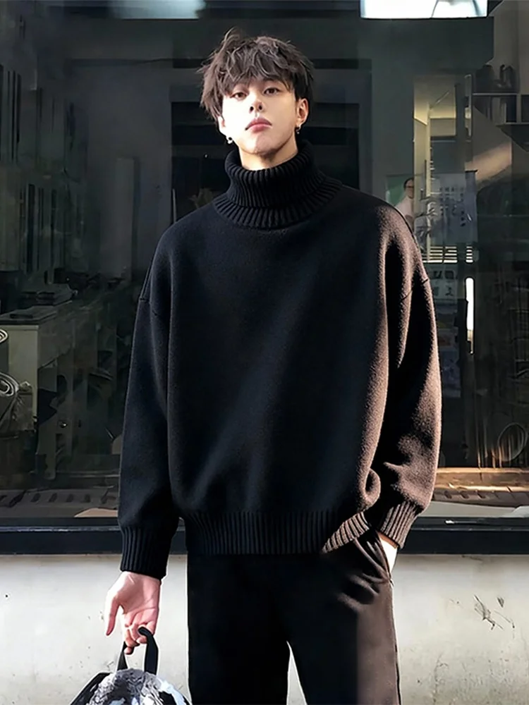 

Cleanfit Men's High Collar Fce Lined Knitwear Winter Thiened Base Layer irt Sli And Haome Trendy Faion