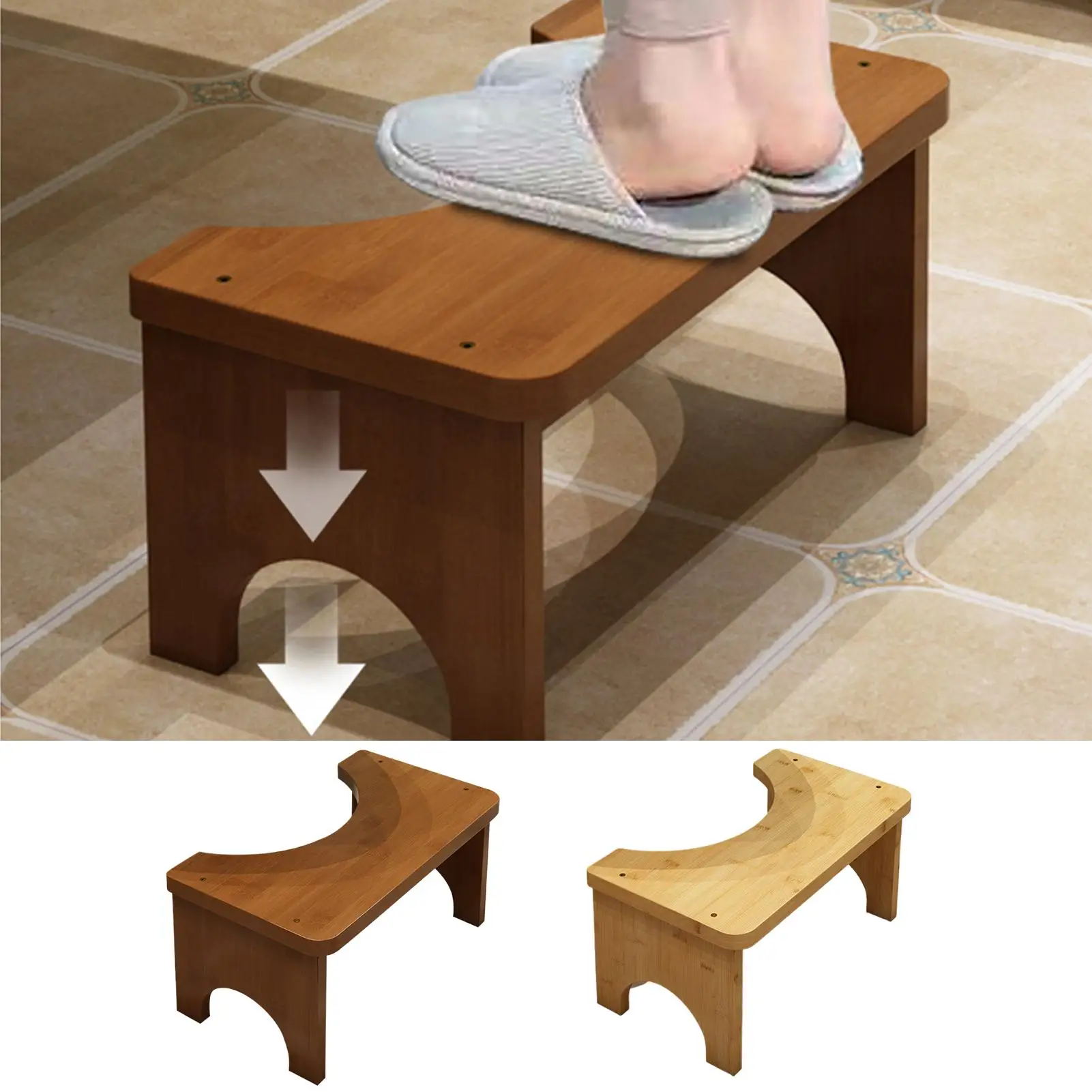 كرسي مرحاض خشبي مقعد مرحاض مقعد مريح قعادة خطوة للبالغين كبار السن الأطفال المنزل الحمام دش التخييم السفر