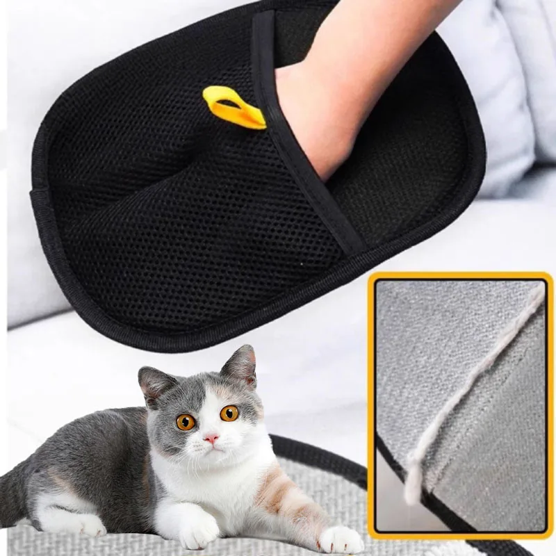 Sikat Penghilang Bulu Hewan Peliharaan Sarung Tangan Penghilang Bulu Anak Kucing Sikat Penghilang Bulu Anjing dari Sofa Karpet Pakaian Perlengkapan Hewan Peliharaan