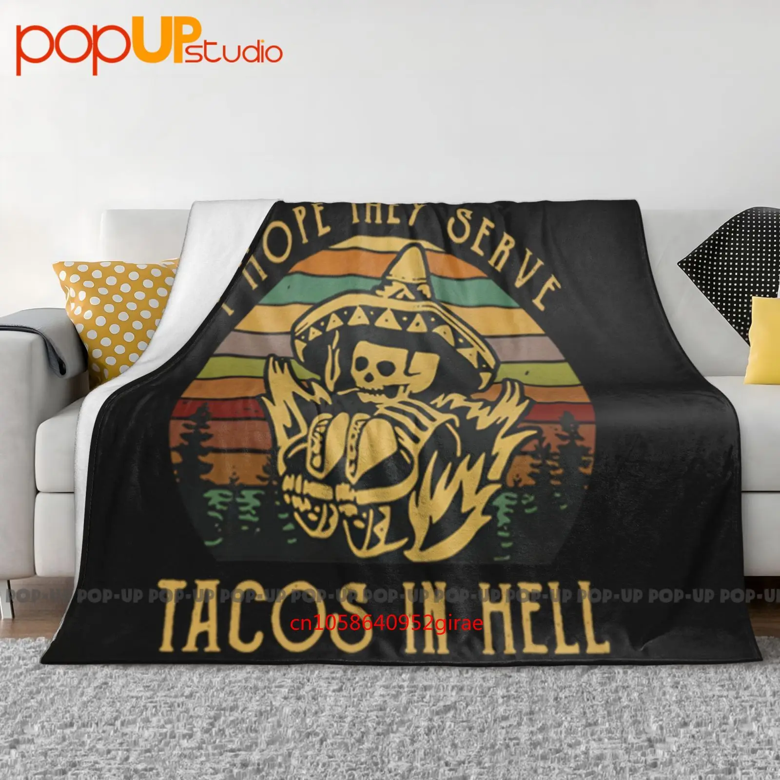 Espero que sirve tacos en el infierno esqueleto amantes de los alimentos mexicanos manta ultrasuave colcha funda de sofá de invierno fundas de cama