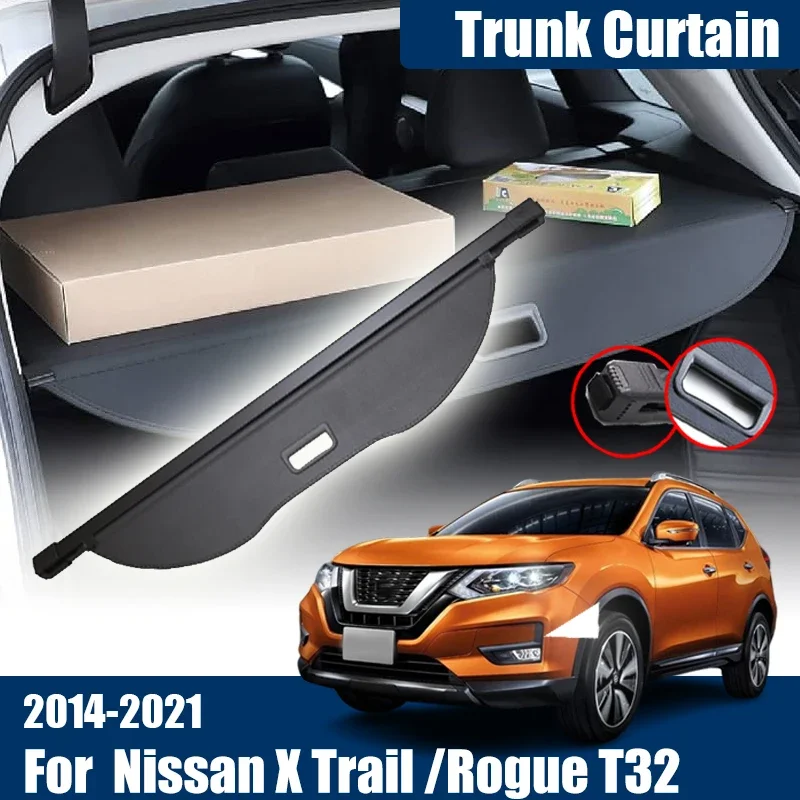 

Car Trunk Cargo Cover For Nissan X Trail T32 Rogue 2016 2019 2014-2021 Luggage Storage Partition Privacy Curtain Car Accessories