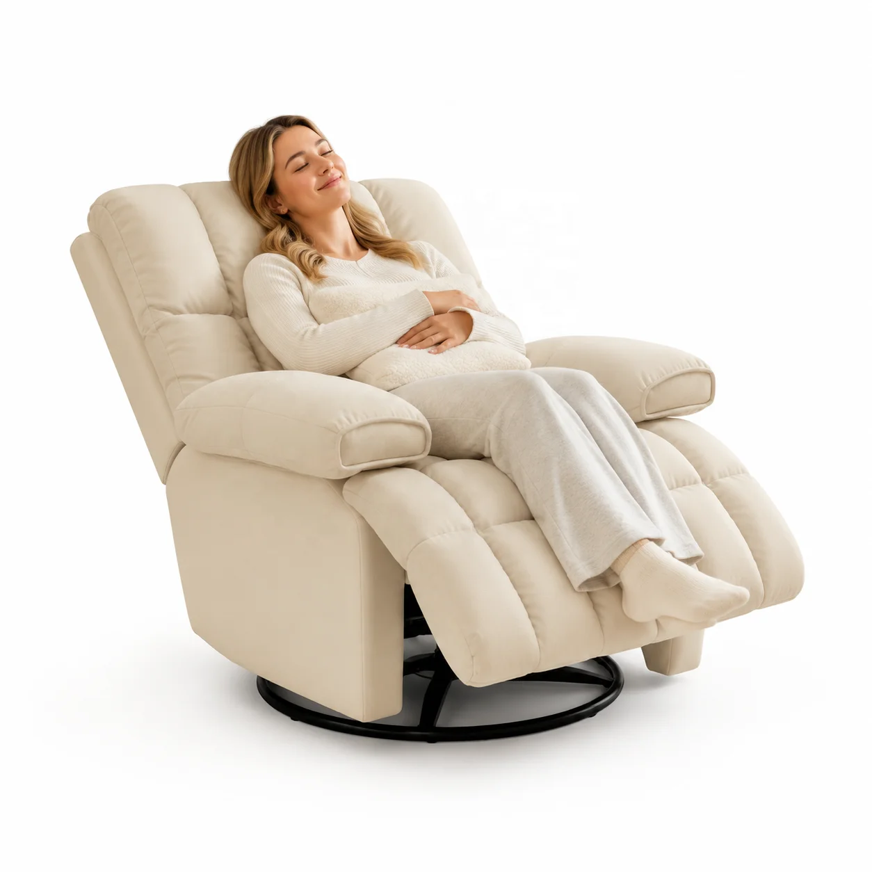 #First-Class Modern Space Capsule Chaise Lounge Sofa Chair Reclining Adjustable Fabric Bedroom Dining Use Single-Person Lounge